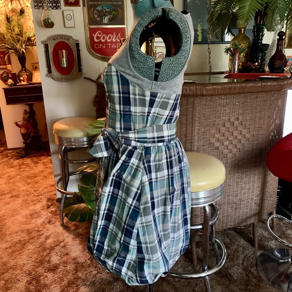 TOPSHOP size 8 sleeveless plaid mini dress - Picture 6 of 12